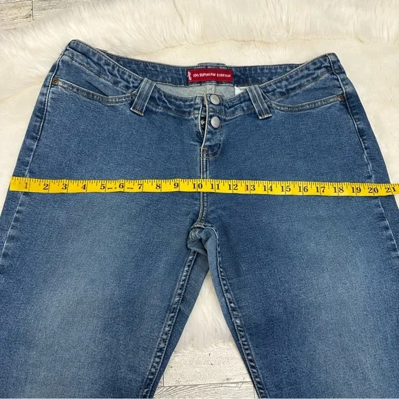 Vintage Levi's 520 Too Superlow stretch flare jeans size juniors 13 Médium wash - Picture 12 of 12